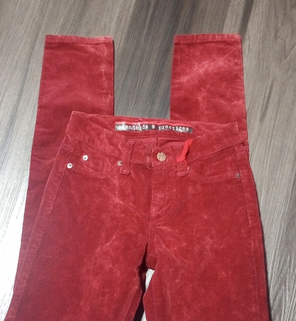 2 For $10 Burgundy Corduroy Standards & Practices‎ Pants Kohl's